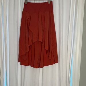 HALARA High Low Red Skirt